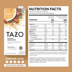 TAZO Classic Chai Latte, Black Tea Concentrate, Easy-to-Serve Caffeinated Cha…