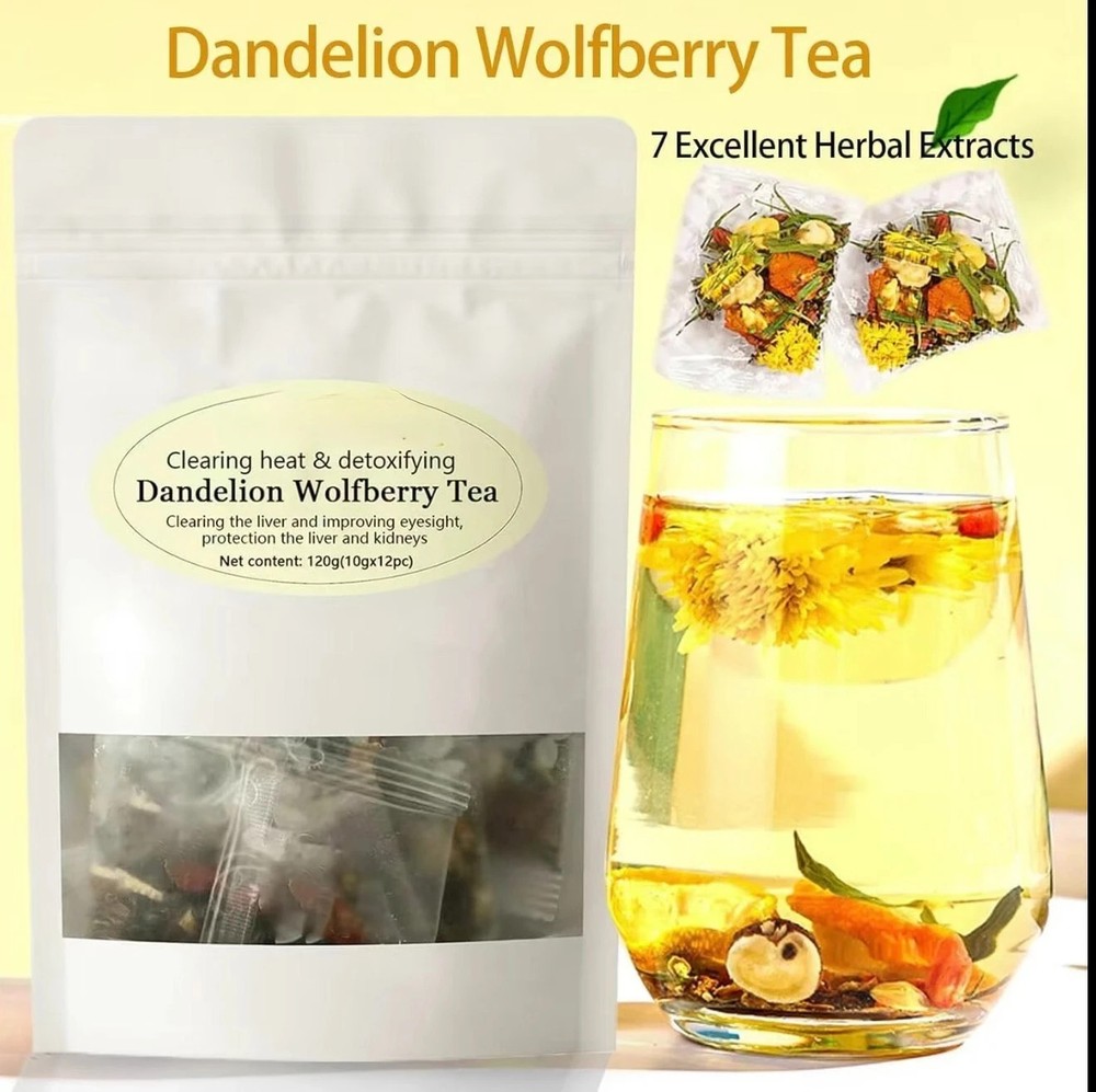 Dandelion Wolfberry Herbal Tea, Daily Liver Kidney Support