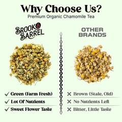 Brook & Barrel USDA Organic Chamomile Loose Leaf Tea 1.6 lbs Premium Glass Jar