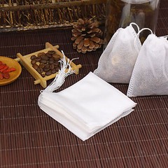 200x Fabric Drawstring Loose Tea Bags 3.5 Tsp Capacity (Free 2-Day Shipping)
