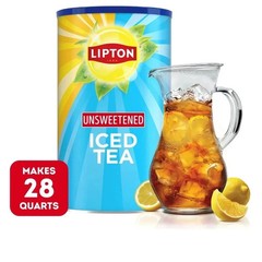 Lipton Unsweetened Black Tea Iced Tea Mix, 28 Quarts (Pack of 1) FREE FAST SHIP