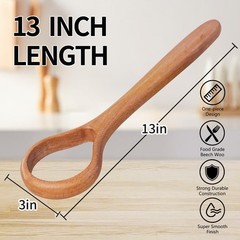 Danish Dough Whisk Set of 2 – 13-Inch Bread Making Tools Standard, Beechwood