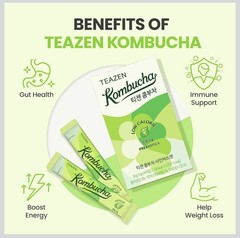 TEAZEN Shine Muscat Kombucha Tea 10 Sticks on sale prices + free gift