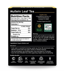 Buddha Teas Organic Mullein Leaf Tea 18 Bag Kosher Caffeine Free