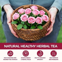 4.23oz/120g Premium Rose Tea Loose Leaf 100% Natural Food Grade Dried Rose B…