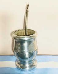 Mate cup yerba argentino (Palo Santo) + bombilla straw