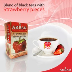 AKBAR Premium Quality Tea STRAWBERRY FLAVOURED TEA 20 Bags US Seller Import