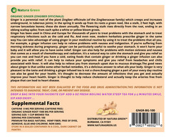 Organic Ginger Tea Bags – Organic Natural Pure Ginger Tea (10, 25, 50 & 100 Pack