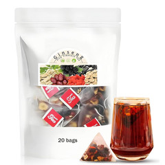 Ginseng Five Treasure Tea Herbal Wellness Blend–500g(100Bags) Free Shipping