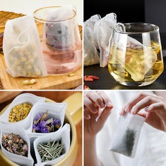 500pcs Disposable Empty Tea Bag Drawstring Seal Teabags Loose Leaf Tea Filters