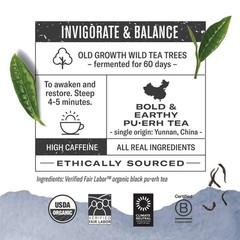 Numi Organic Emperor’s Pu-erh Tea, 100 Tea Bags, Aged Fermented Grocery