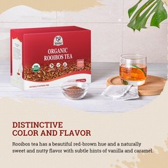 Rooibos Tea Organic, 100 Tea bags, Pure Premuim Rooibos Tea, Naturally Sweet …