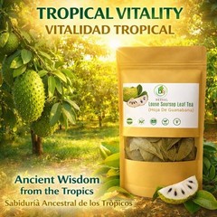 Guanábana (Soursop)Herbal Tea – 3.5 oz Dried Leaves–100% Natural– by BexpertsUSA
