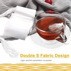 1000pcs Disposable Empty Tea Bag Drawstring Seal Teabags Loose Leaf Tea Filters