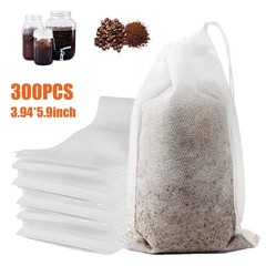 300×Disposable Drawstring Filter Bag – Biodegradable Tea Compostable 3.94″x5.9″
