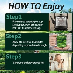PiPi Tea Organic Oolong Tea Bags – Whole Leaf, 20 Bags (4g Each) – Cortisol & Ca