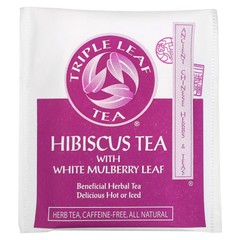 Hibiscus With White Mulberry Leaf, Caffeine Free, 20 Tea Bags, 1.34 oz (38 g)