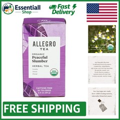 Caffeine-Free Herbal Tea Bags – Allegro Organic Peaceful Slumber, 20 Count