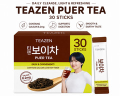 Teazen Pu’er Tea Instant Powder Stick 30T Diet Fiber Weight Loss K-Beauty