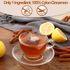 Premium 100 Pure Ceylon Cinnamon Tea Bags, Made with 100 Count (Pack of 1)