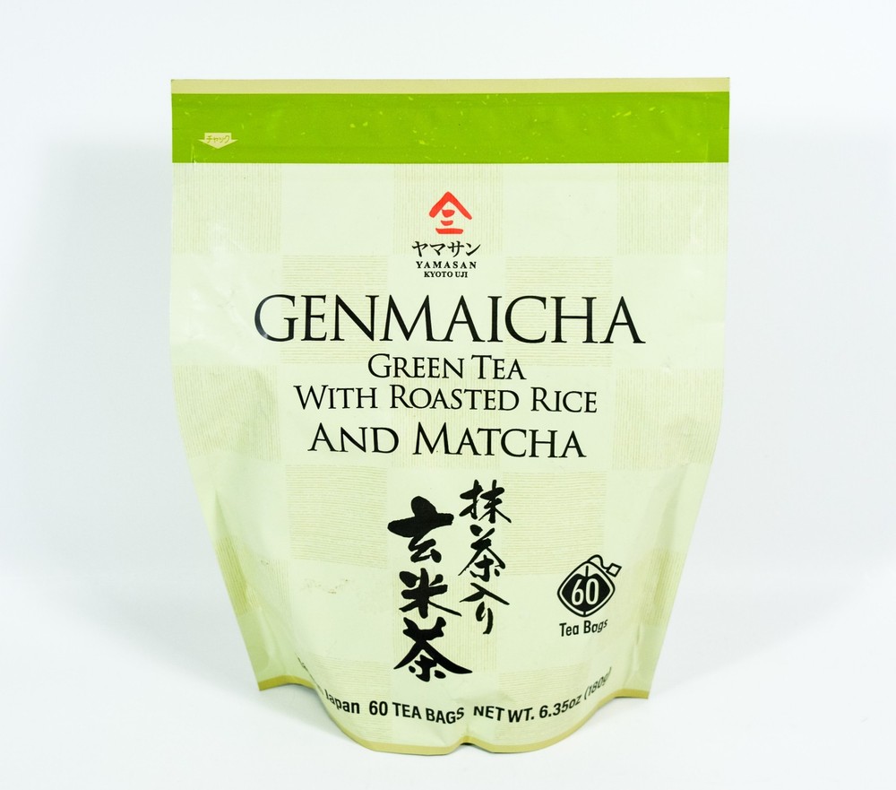 Yamasan GENMAICHA Green Tea with Roasted Brown Rice and Matcha 60 Tea Bags 6.3oz