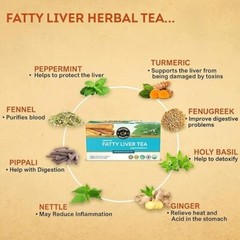 TEACURRY Fatty Liver Tea (1 Month Pack | 30 Tea Bags) – Helps With Fatty Liver
