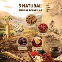 American Ginseng Five Treasures Tea, Wolfberry & Mulberry Herbal Tea, 30 Bags!!!