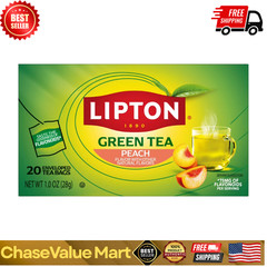 Lipton Peach Green Tea Bags, 20 Count