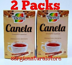 2 Packs Cinnamon Tea / Te de Canela 50 Wrapped Tea Bags Infusion Made in Mexico