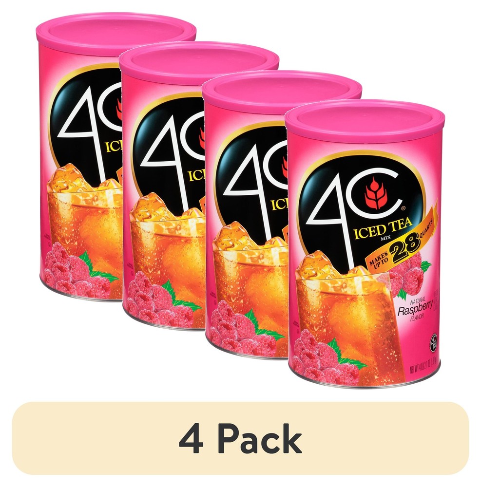 (4 pack) 4C Raspberry Iced Tea Mix, 66.1 oz, 1 Ct