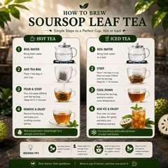 45 Count Premium Soursop Graviola Tea Bags 100% Natural soursop leaves, NonG…