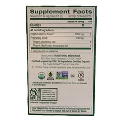 Traditional Medicinals Organic Hibiscus Herbal Tea, 6 Boxes of 16 ct BB 02/2028
