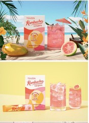 TEAZEN Mango Guava Kombucha Tea, Hydration Drink Mix, 10 Sticks final sale !