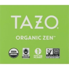 TAZO Organic Zen Green Tea, Caffeinated Tea with Refreshing Lemongrass & Spearmi