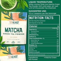 Matcha Green Tea Powder 5oz Unsweetened Pure for Baking Smoothies Latte Drinks