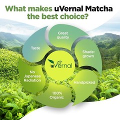 uVernal Organic Matcha Green Tea Powder 4oz – Pure Matcha for Lattes & Smoothies