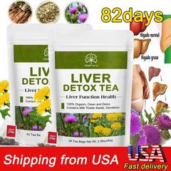 84 Bags Liver Cleanse & Detox Support Liver Detox Tea Herbal Kidney and Pancrea