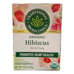 Traditional Medicinals Organic Hibiscus Herbal Tea, 6 Boxes of 16 ct BB 02/2028