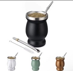 Stainless Steel Double-Wall Mate Cup And Bombilla Set – Yerba Mate set Includ…