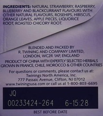 Twinings Herbal Wild Berries Bagged Tea, 20 Count