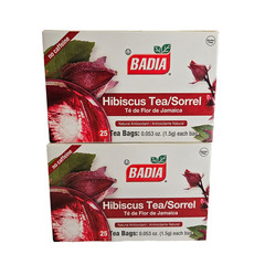 Badia Hibiscus Tea Sorrell 50 Bags Antioxidant No Caffeine BB 10/2027