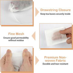 300 Pcs Disposable Tea Bags for Loose Leaf Tea, Food-Grade Tea Filter Sachets