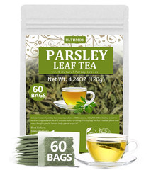 Premium 60 Parsley Tea Bags, Made with 100% Natural Parsley Leaves, Caffeine Fre