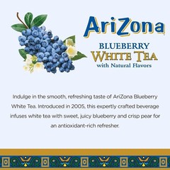 AriZona Blueberry White Tea – Big Can, 22 Fl Oz (Pack of 12)