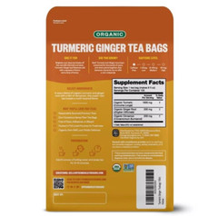 Organic Turmeric Ginger Tea – Eco-Conscious Tea Bags – 100 Count