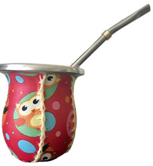 HANDCRAFTED YERBA MATE KIT SET- MATE GOURD CUP + STRAW BOMBILLA FROM ARGENTINA