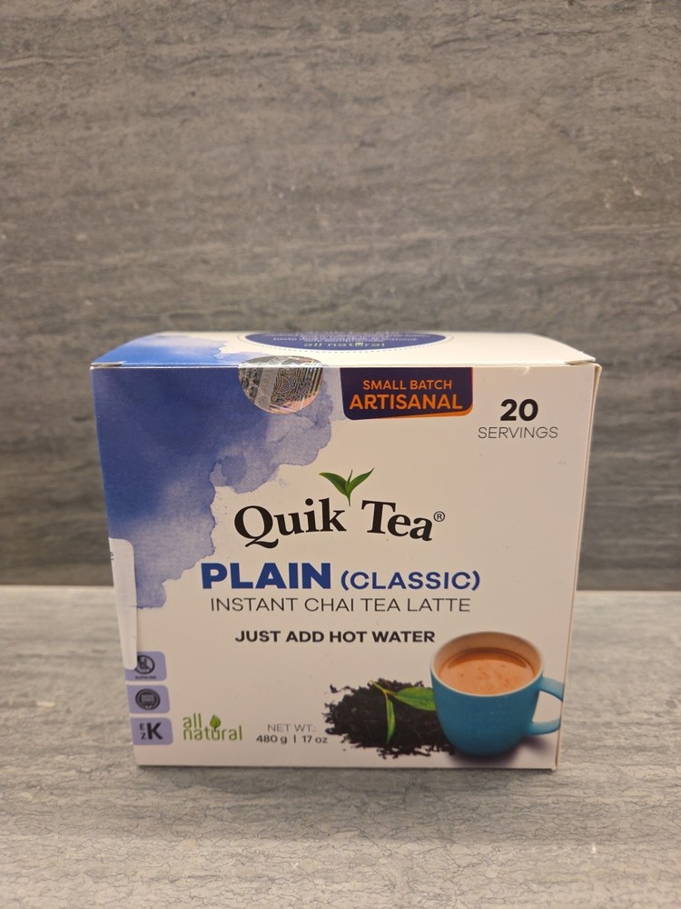 Quik Tea – PLAIN CLASSIC Instant Chai Tea Latte 20 servings / All Natural