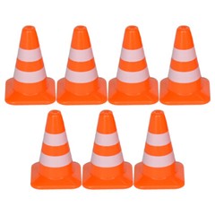 7x Traffic Cones Model Traffic Road Cones Construction Toys Model Traffic Signs