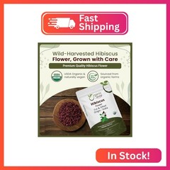 Organic Way Dried Hibiscus Flower Cut & Sifted(Hibiscus rosa-sinensis) | Herbal