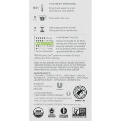 TAZO Organic Zen Green Tea, Caffeinated Tea with Refreshing Lemongrass & Spearmi